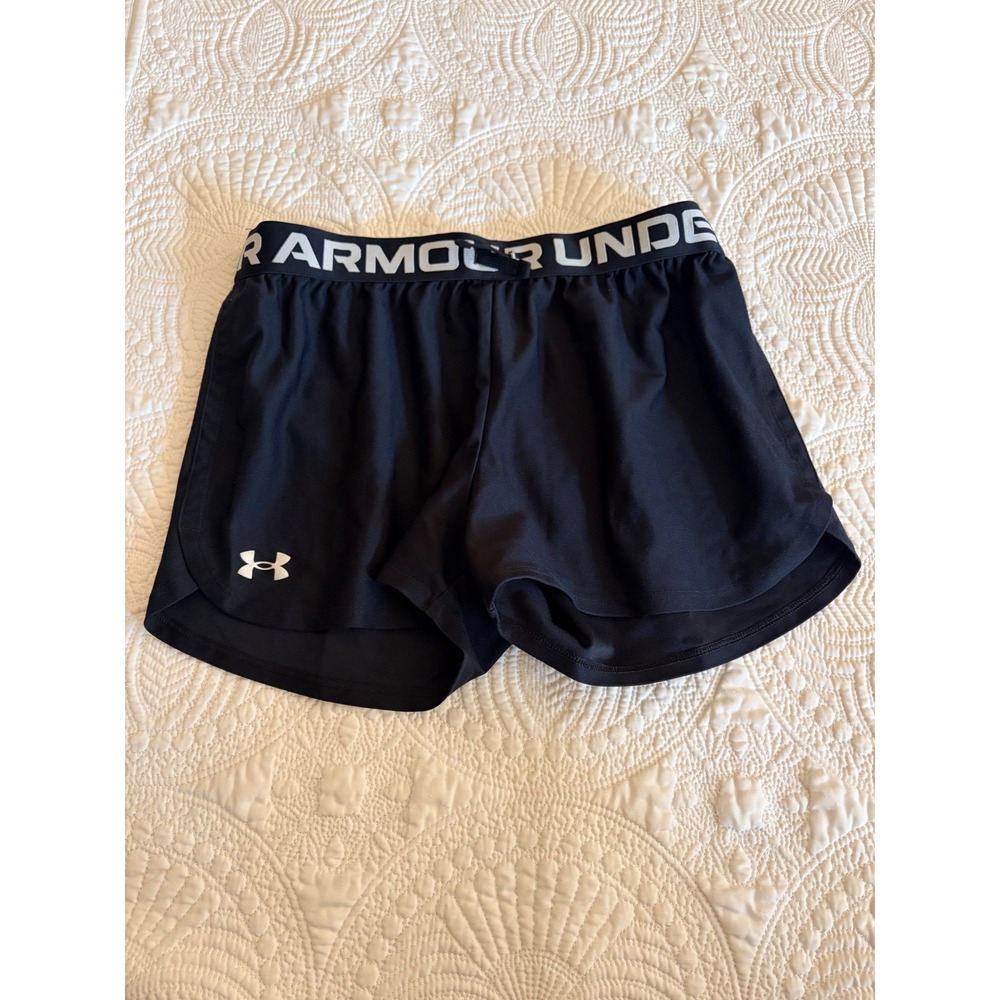 Under Armour Heatgear Loose Fit Exercise Shorts Youth Large Black - Picture 2 of 7